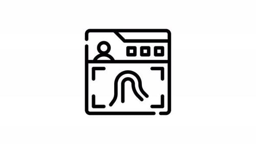 Animation Biometrics Fingerprint Icon