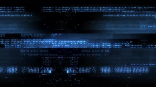 Abstract Glitch Digital Data Stream Background Loop