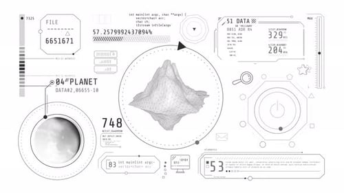Animation of Infographics About Planetary Geology on Alpha Channel