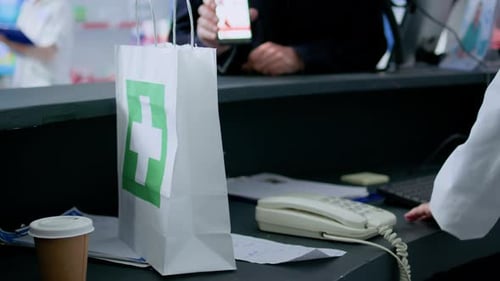 Cliente compra pílulas cardiovasculares