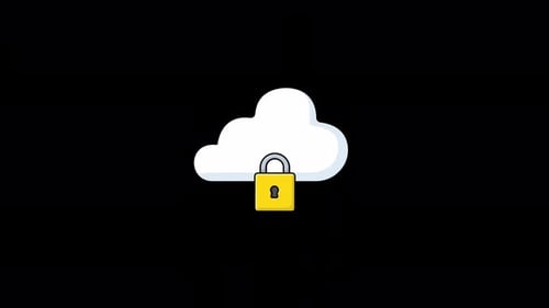 Animated Cloud Security Concept Video - Transparent