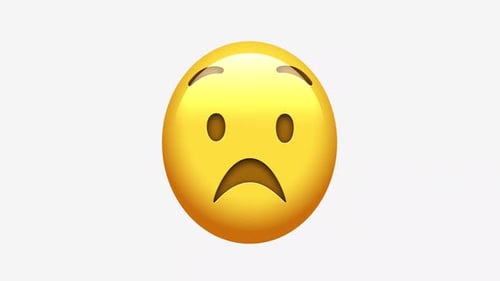Animated Sad Emoji Icon Motion Graphic