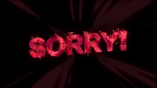Dynamic Glitch Effect 'SORRY!' Text Animation