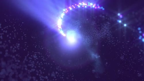 Abstract Glowing Particle Trails Dynamic Background Loop
