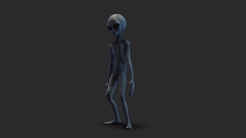 3D Animated Alien Creature Standing Idle Loop