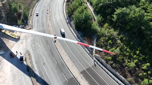 Wind Turbine Blade Is Transported Without Hitting Trees