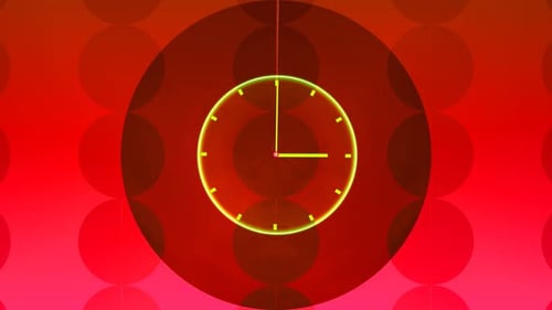 Animation einer analogen Wanduhr