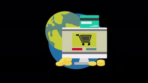 2D E Commerce Infographics 4K On Alpha Channel