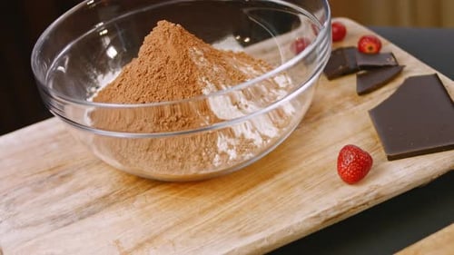 Favorite Chocolate Cake with Nutella Buttercream and Strawberries