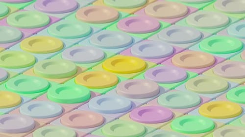 Abstract Pastel Geometric Tiles Pop Up Animation