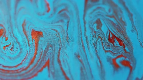 Paint Flow Wet Sparkling Texture Defocused Blue