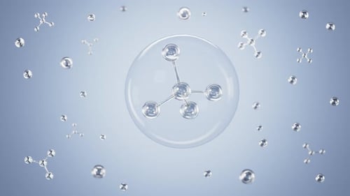 Futuristic Molecule Structure and Sphere Animation