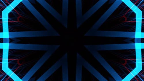 Abstract Geometric Kaleidoscope Loop with Pulsing Shapes