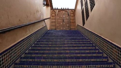 stairs of the interior of al qaraouiyine university