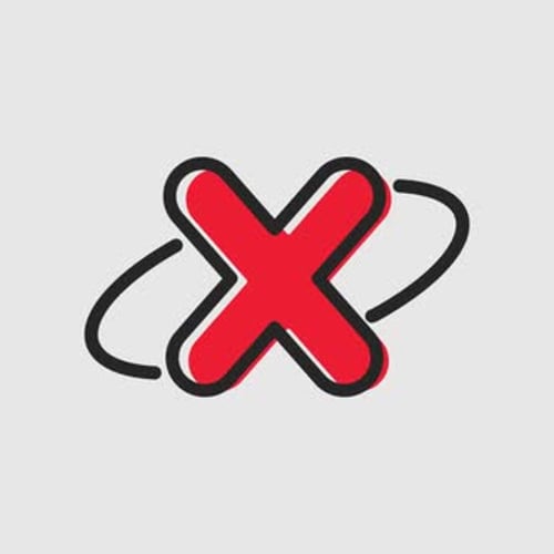 Smooth Animated X Mark Line Art Reveal