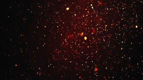 Glowing Particles Floating in Abstract Space