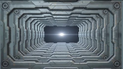 Journey Through A Futuristic Sci Fi Tunnel