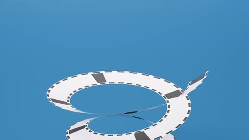 Modern 3D Film Strip and Clapperboard Reveal