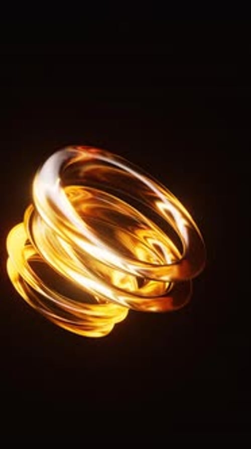 Transparent ring glass with vortex shape