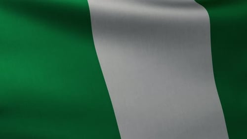 Realistic Waving Flag of Nigeria Animation