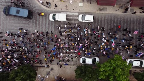 Protest Aerial View