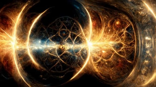 Las estrellas doradas brillantes abstractas parpadean en movimiento, fondo en bucle HD