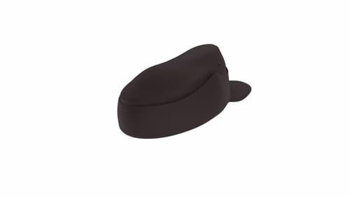 Rotating 3D Military Cap on White Background