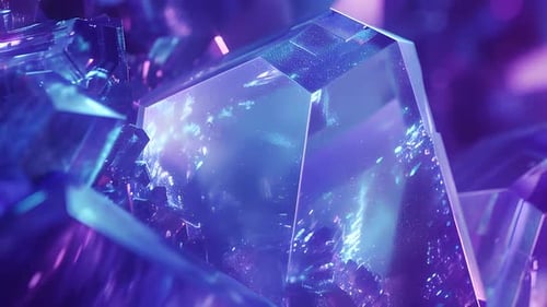 Abstract Futuristic Crystal Background Seamless Loop