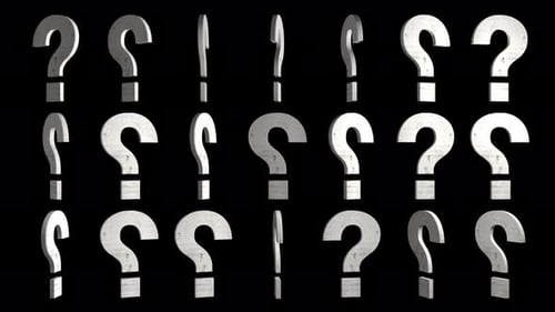 Multiple Animated Question Mark Rotating