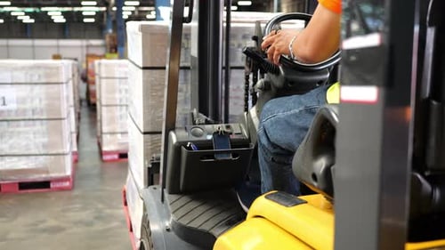 Warehouse worker working. Warehouse import export product. Warehouse store shelves