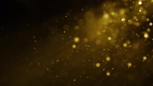 Elegant Golden Bokeh Particles Floating Background Loop