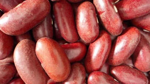 Detailed Pile of Kidney Beans Close Up