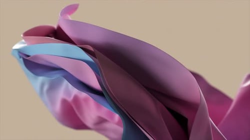 Fluid Pastel Fabric Waves Background Animation
