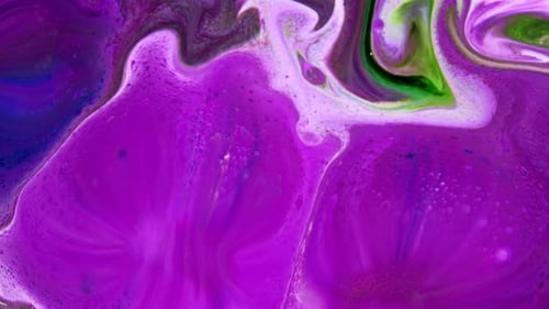 Abstract Purple Ink Swirls in Liquid