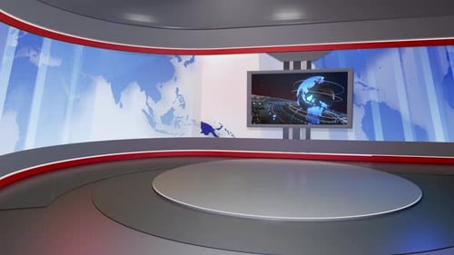 3D Virtual News Studio Ab0010 Hintergrundschleife