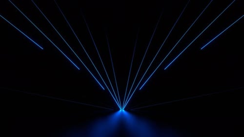 Blue Bright Neon Stripes Background Vj Loop In 4K