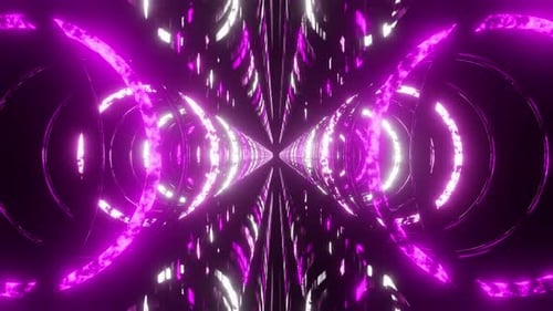Double Rings Pink With White Tunnel Vj Loop Animation Background