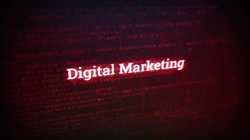 Marketing digital em mensagens de tela digital em telas de computador V01