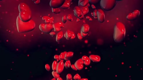 Red Heart Motion Animated Video Background