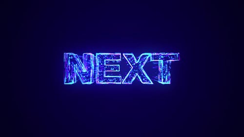 Futuristic Neon Text Reveal with Glowing Digital Lines