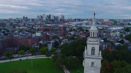 Boston, Massachusetts / United States - August 23 2018: Bunker Hill Monument