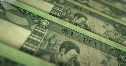Ethiopia Birr money banknote surface loop