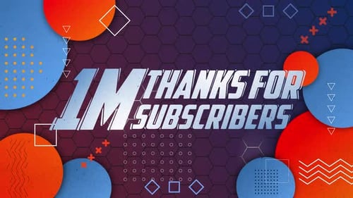 Thanks For 1 Million Subscribers Dynamic Title Animation