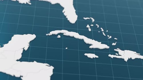 3D Map Pin Location Reveal Animation