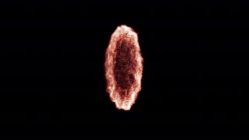 Glowing Red Particle Explosion Transition