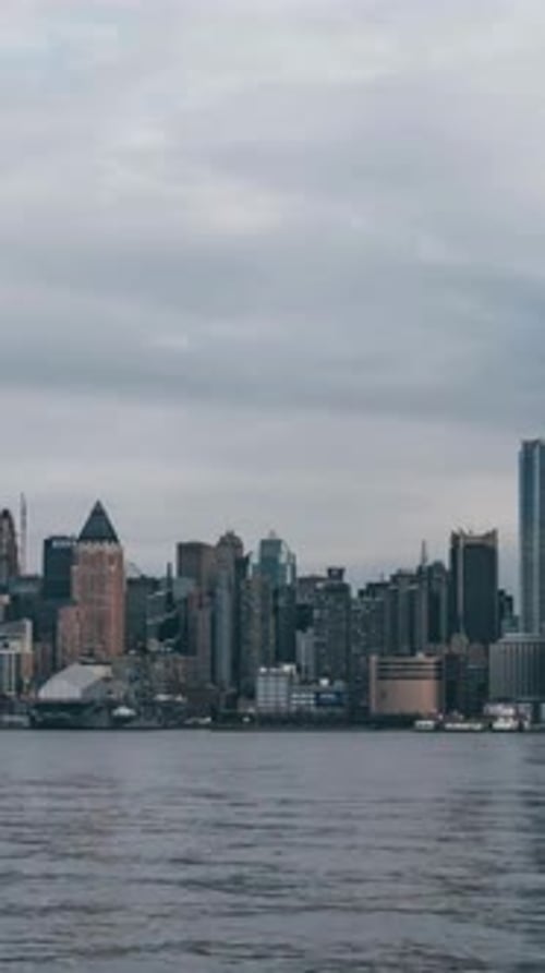 Vertical View Of New York Cityscape, USA