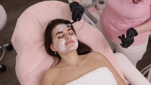 Facial Cream Application at Serene Medical Spa