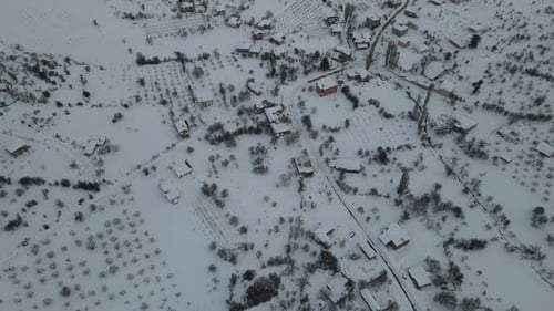 Luftbild von Winter Village
