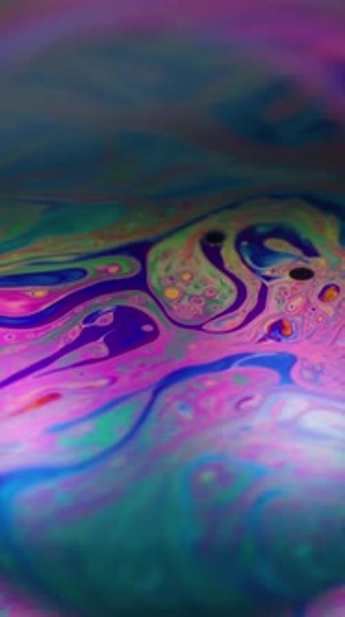 Colorful liquid macro abstract, vibrant and dynamic