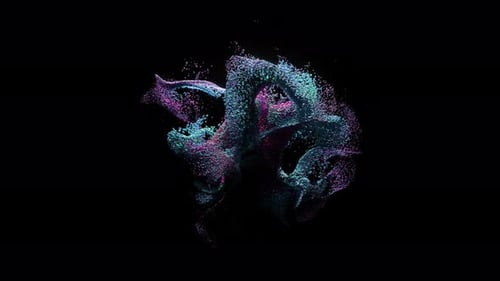 Abstract Fluid Particle Stream Digital Background